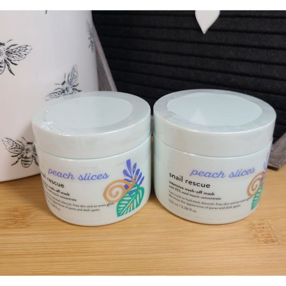 2 x Peach Slices Snail Rescue Intensive Wash-Off Mask - Picture 2 of 2